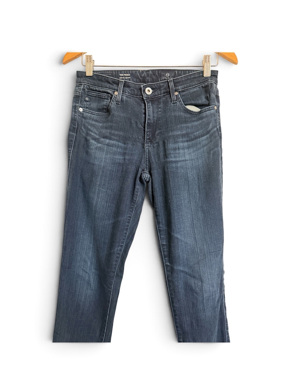 AG Adriano Goldschmied Dark Blue Straight-Leg Jeans
